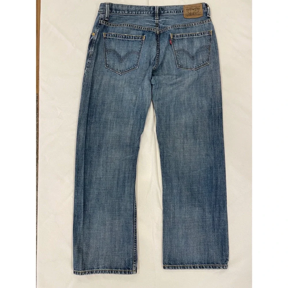 VTG Levis 557 Jeans Mens 36x32 Medium Wash Relaxed Bootcut Crosshatch Denim 2008